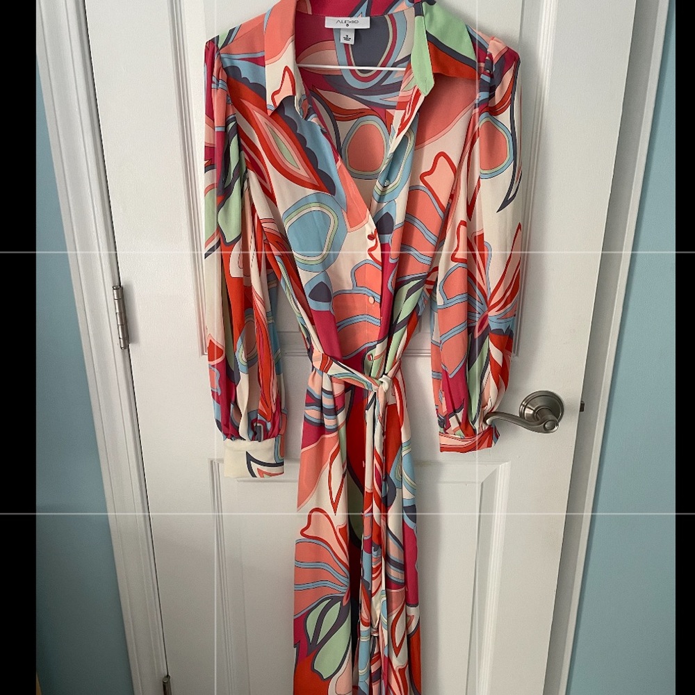 ALEXIS For Target Multi Floral Shirtdress NWOT Medium